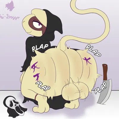 ghostface (scream), ori (ori-doggo) (nintendo, pokemon) created by ori-doggo