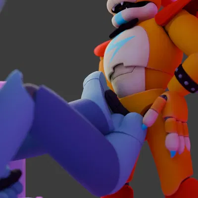 glamrock bonnie (fnaf), glamrock freddy (five nights at freddy's, five nights at freddy's: security breach) created by sfys