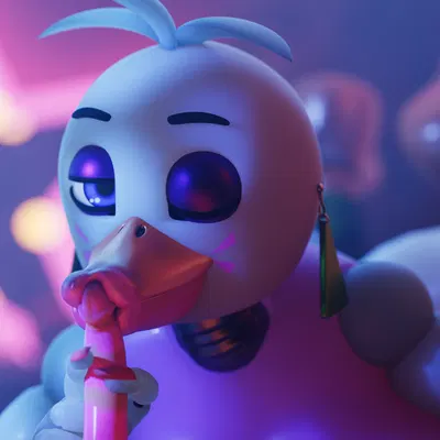 glamrock chica (five nights at freddy's, five nights at freddy's: security breach) created by neonnnzz