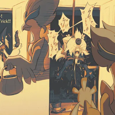 halloween, instant loss 2koma created by tenebscuro