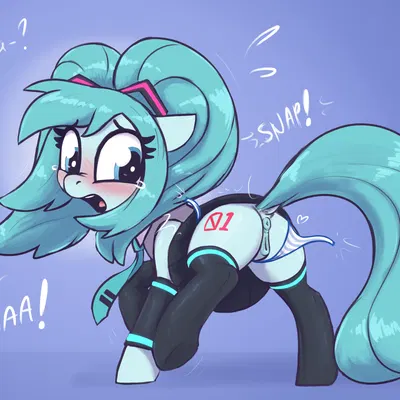 hatsune miku, miku pony (kotobukiya) (hasbro, kotobukiya) created by t72b