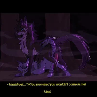 hawkfrost (warriors), ivypool (warriors) (warriors (book series)) created by kitt3ngutzz