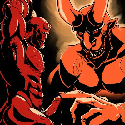 hellboy (character) (hellboy (series)) created by charcoal inpachi