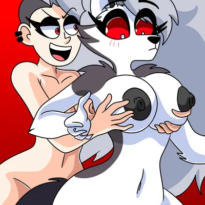 human loona (helluva boss), loona (helluva boss) (hellaverse, helluva boss) created by vash art