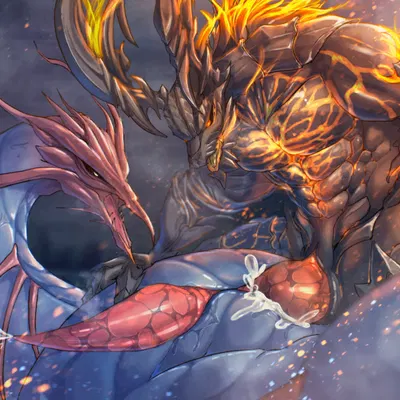 ifrit (final fantasy), ifrit (final fantasy xvi), leviathan (final fantasy xvi) (final fantasy, final fantasy xvi) created by megahamco