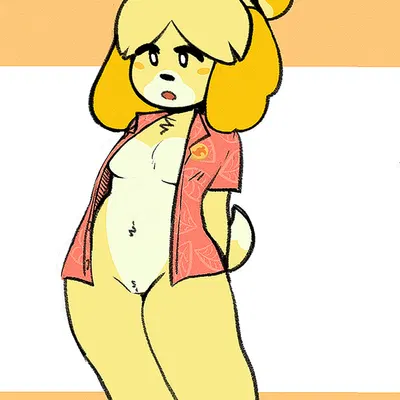 isabelle (animal crossing) (animal crossing, nintendo) created by tiredfizz