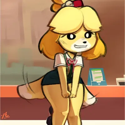 isabelle (animal crossing) (animal crossing, nintendo) created by tofuuu