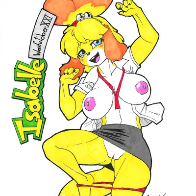isabelle (animal crossing) (animal crossing, nintendo) created by zwitterkitsune