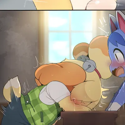 isabelle (animal crossing), raymond (animal crossing), rosie (animal crossing) (animal crossing, nintendo) created by dagasi