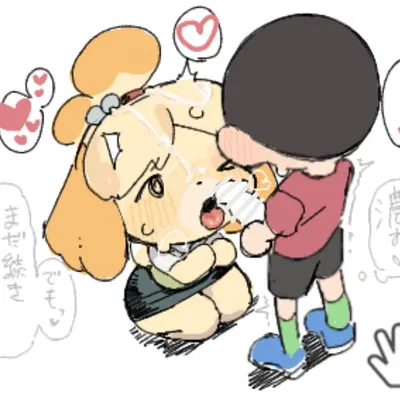 isabelle (animal crossing), villager (animal crossing) (animal crossing, nintendo) created by haramikarubi
