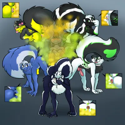 joe (keithzack), nox (nicky noxious), ravick the skunk (mythology) created by skunkbutts