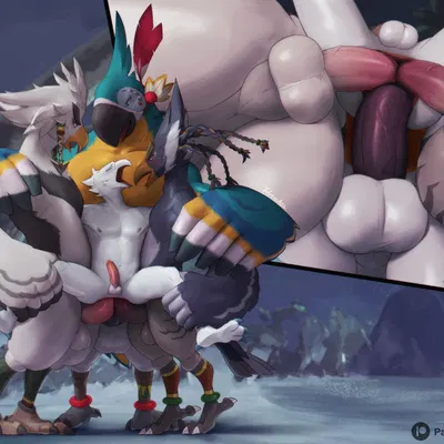 kass (tloz), revali, teba (tloz) (breath of the wild, nintendo) created by twstacker