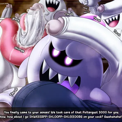 king boo, luigi (luigi's mansion, mario bros) created by kiffy (artist)