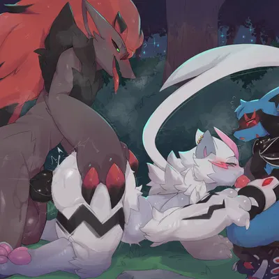kitos (kitosnightfall), mizu (zeraora), sam (zoroark) (nintendo, pokemon) created by vilf