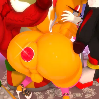 knuckles the echidna, miles prower, shadow the hedgehog (sega, sonic the hedgehog (series)) created by leviantan581re