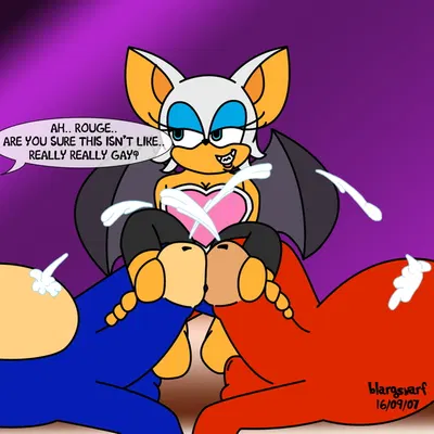 knuckles the echidna, rouge the bat, sonic the hedgehog (sega, sonic the hedgehog (series)) created by blargsnarf