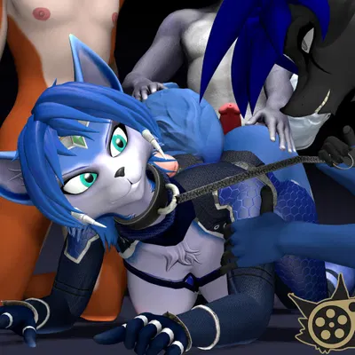 krystal (star fox), wolf o'donnell (nintendo, star fox) created by blizanimations