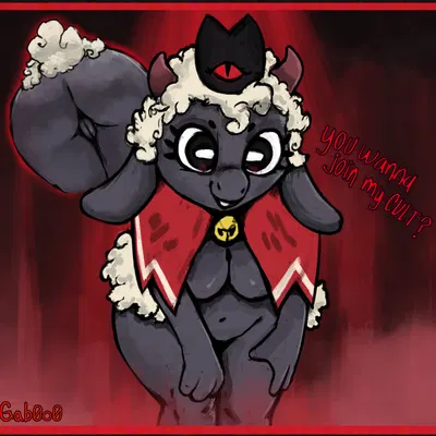 lamb (cult of the lamb), red crown (cult of the lamb) (cult of the lamb, massive monster (studio)) created by gab0o0