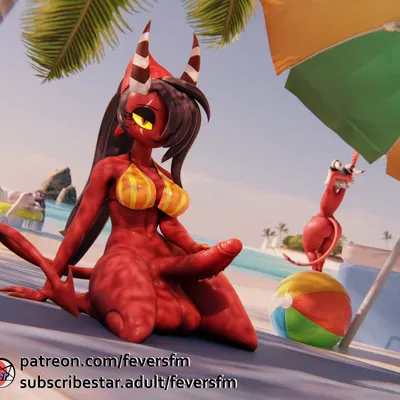 loona (helluva boss), moxxie (helluva boss), sallie may (helluva boss) (hellaverse, helluva boss) created by feversfm