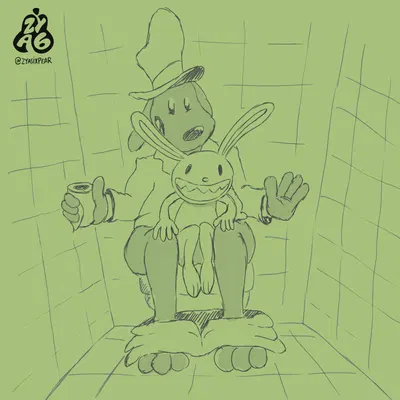 max (sam and max), samuel dog (sam and max) created by zyasixpear