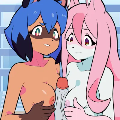 michiru kagemori, nazuna hiwatashi, shirou ogami (brand new animal, studio trigger) created by blackmore