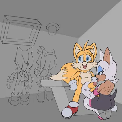 miles prower, rouge the bat (sega, sonic the hedgehog (series)) created by boobtardd