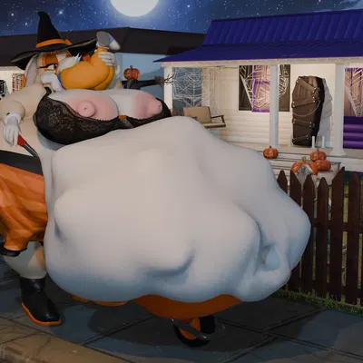 miles prower, vanilla the rabbit (halloween, sega) created by vep125