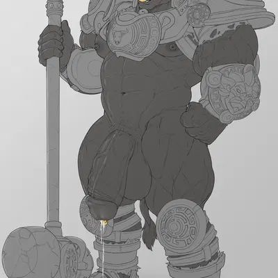 minotaur reinhardt, reinhardt (overwatch) (blizzard entertainment, european mythology) created by taighet 28
