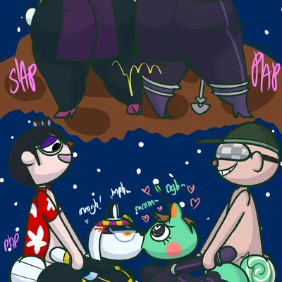 mint (animal crossing), queen tyr'ahnee, tasha (animal crossing) (animal crossing, blue sky studios) created by klutzatdusk