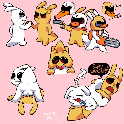 monk (rain world), survivor (rain world) (hotline miami 2: wrong number, rain world) created by mister redintong