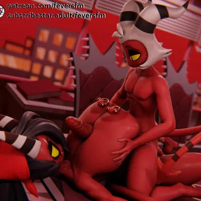 moxxie (helluva boss), sallie may (helluva boss) (hellaverse, helluva boss) created by feversfm