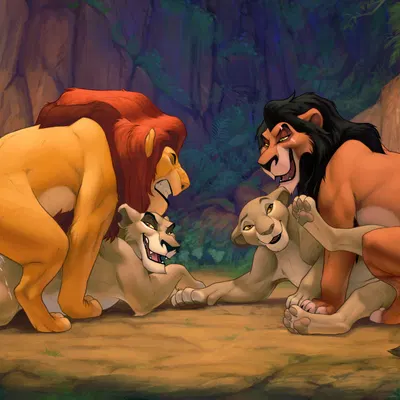 mufasa, sarabi (the lion king), scar (the lion king) (disney, the lion king) created by dynexia