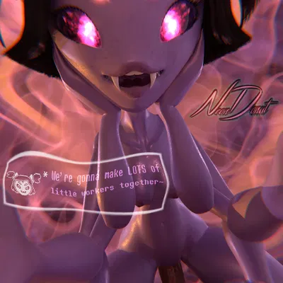 muffet (undertale, undertale (series)) created by neondonut