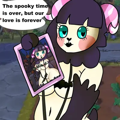 muffy (animal crossing) (animal crossing, halloween) created by anykoe