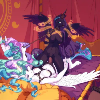 nyx (pen stroke), princess celestia (mlp) (friendship is magic, hasbro) created by gor1ck