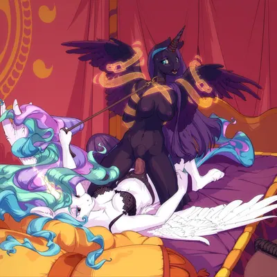 nyx (pen stroke), princess celestia (mlp) (friendship is magic, hasbro) created by gor1ck