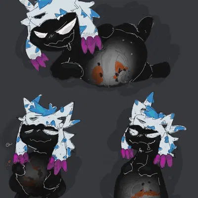 paboomon, padowmon (bandai namco, digimon) created by gengygar (artist)