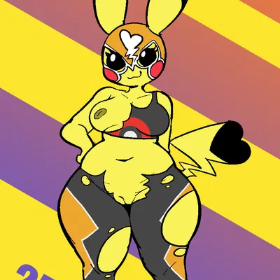 pikachu libre (nintendo, pokemon) created by pirpole haze