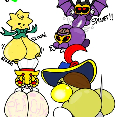 princess peach, stella (pps), swordfighter sparkla (mario bros, nintendo) created by skeletonhearts