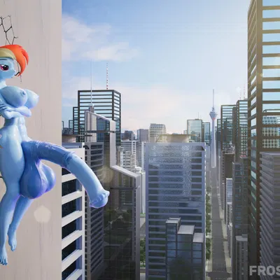 rainbow dash (mlp) (friendship is magic, hasbro) created by frostbound