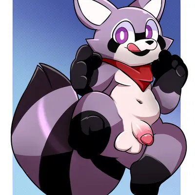 rambley raccoon (indigo park) created by fieryfur