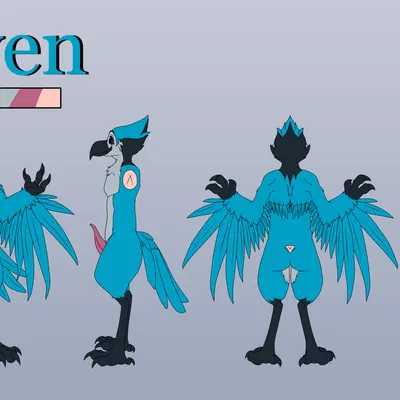 raven the blue jay created by hyperchibiabsol