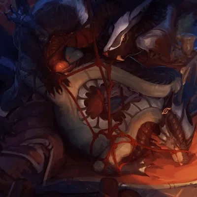 reptar (reptaro), toothy (drumingndragons) (mythology) created by lin fluffydragon