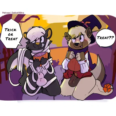 skribbleskunk, swell the otter (halloween) created by sadcat16hrz
