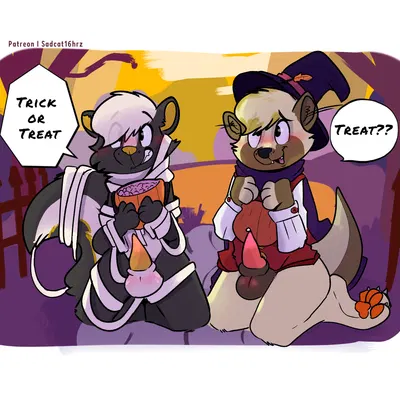 skribbleskunk, swell the otter (halloween) created by sadcat16hrz