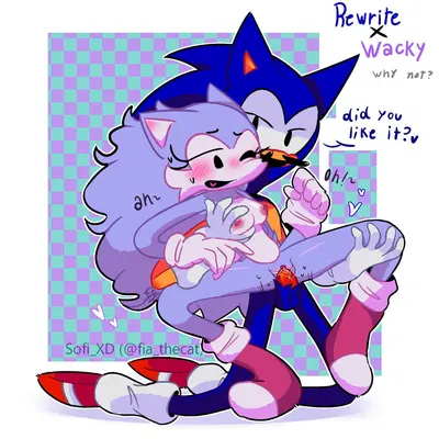 sonic (rewrite), wacky the hedgehog (sega, sonic the hedgehog (series)) created by fia thecat, soft xd