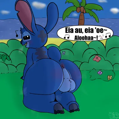 stitch (lilo and stitch) (disney, lilo and stitch) created by trippybunny