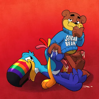 sugar bear, toucan sam (froot loops, golden crisp) created by argon vile