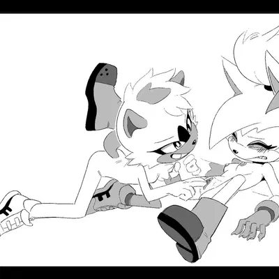 tangle the lemur, whisper the wolf (idw publishing, sega) created by trenchtoony