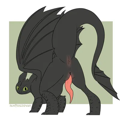 toothless (dreamworks, european mythology) created by antoszowa